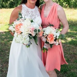 Coral Infinity Dress. Knee length. Only worn once.
